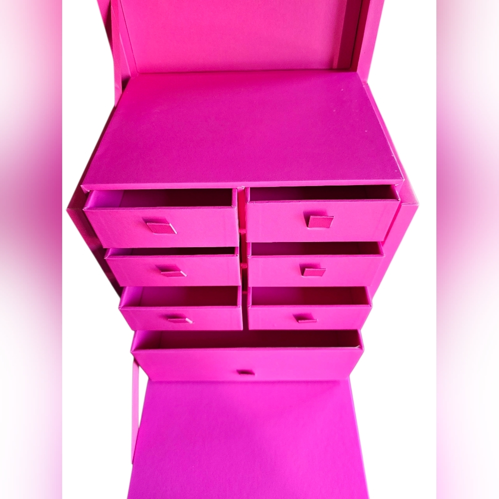 Valentino Neon Pink Jewelry Box With Handle NEW GWP LIMITED EDITION - Picture 4 of 7